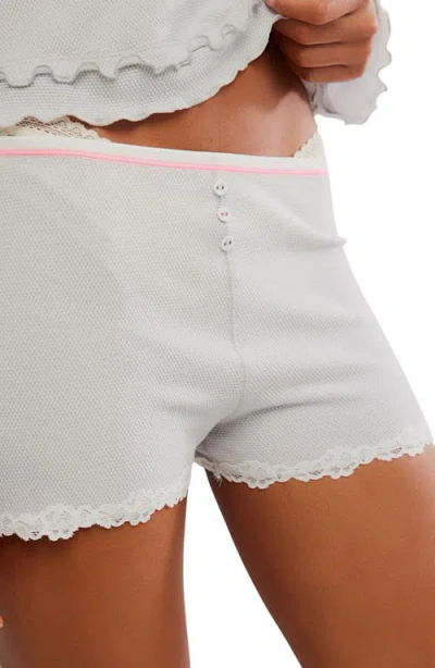 Free People Spring Break Shorts Pajamas In Gray