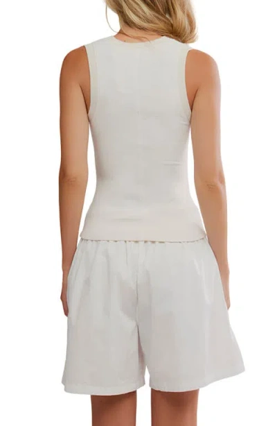 Free People Longer Days Rib Tank In White