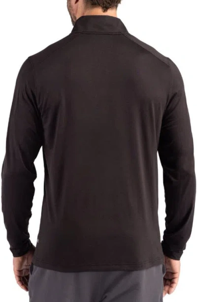 Cutter & Buck Coastline Epic Comfort Half Zip Performance Pullover In Brown