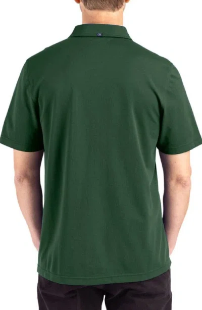 Cutter & Buck Solid Performance Recycled Polyester Polo In Green