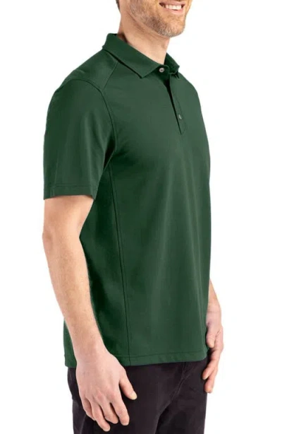 Cutter & Buck Solid Performance Recycled Polyester Polo In Green