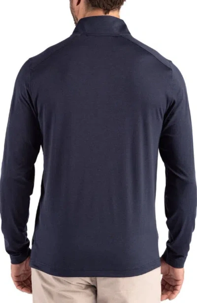 Cutter & Buck Coastline Epic Comfort Half Zip Performance Pullover In Blue