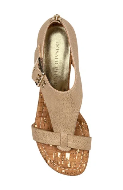Donald Pliner Mid Wedge Sandal In Neutral