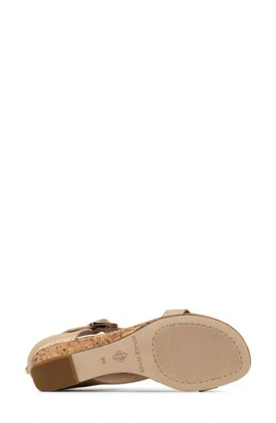 Donald Pliner Mid Wedge Sandal In Neutral