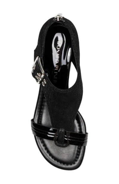 Donald Pliner Mid Wedge Sandal In Black