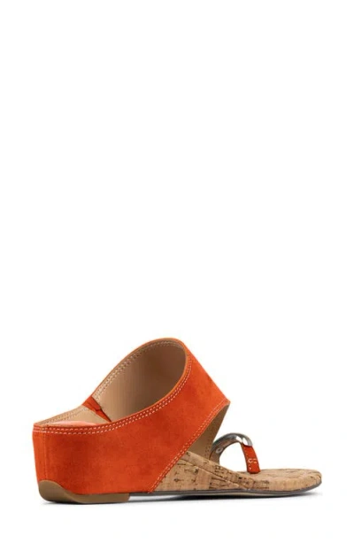 Donald Pliner Vesna Toe Loop Wedge Sandal In Orange