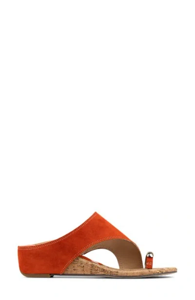 Donald Pliner Vesna Toe Loop Wedge Sandal In Orange