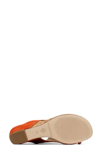 Donald Pliner Vesna Toe Loop Wedge Sandal In Orange