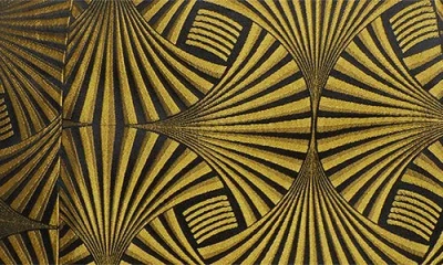 Kim Shui Lace-up Brocade Cutout Minidress In Gold