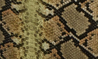 Kim Shui Snakeskin Embossed Faux Leather Trench Coat In Animal Print