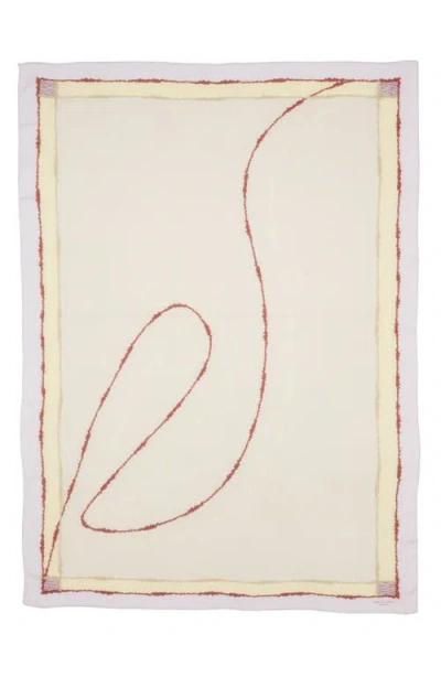 Rag & Bone Astra Scribble Wool Scarf In Brown