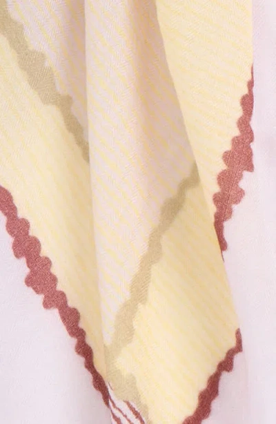 Rag & Bone Astra Scribble Wool Scarf In Brown