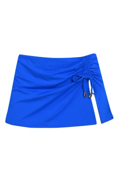 La Blanca Island Goddess Skirted Bikini Bottoms In Blue