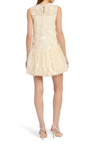 En Saison Emryn Sequin Bubble Minidress In Neutral