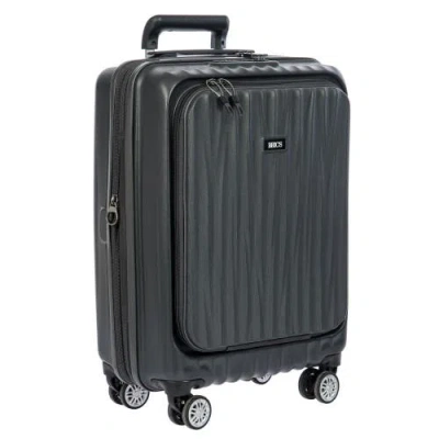 Bric's Cervia 21" Spinner Carry-on With Front Pocket In Black
