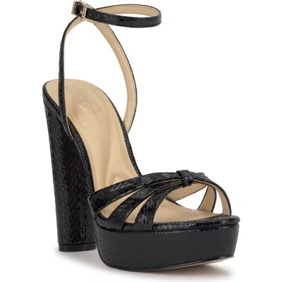 Jessica Simpson Ilaria Ankle Strap Platform Sandal In Black