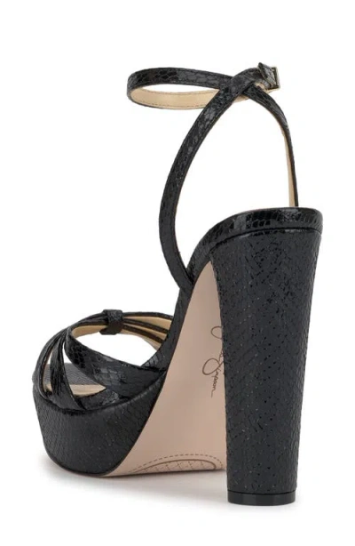 Jessica Simpson Ilaria Ankle Strap Platform Sandal In Black