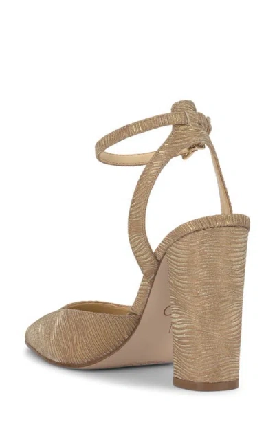 Jessica Simpson Nazela Pointed Toe Ankle Strap Pump In Brown