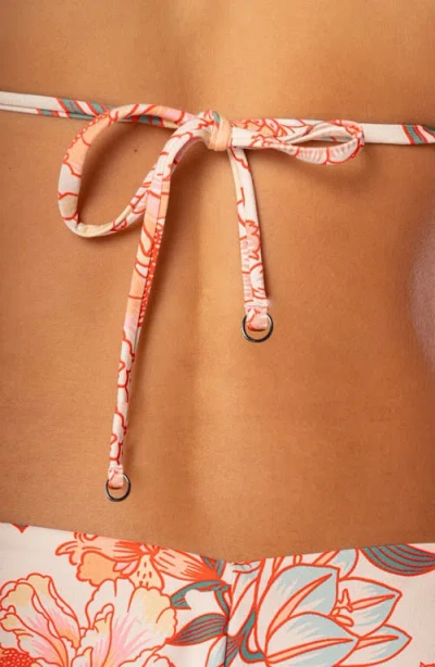 Maaji Japanese Summer Balmy Reversible Bikini Top In Orange