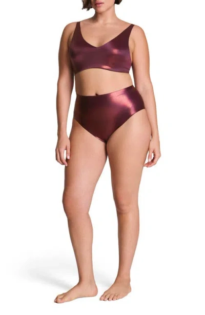 Spanx ® Shape™ Luxeshine Briefs In Burgundy