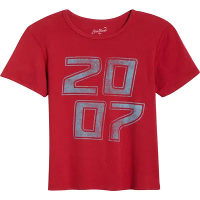 Pacsun 2007 Skimmer Cotton Graphic T-shirt In Red