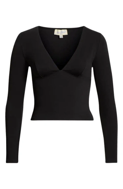 Pacsun Gianna V-neck Top In Black