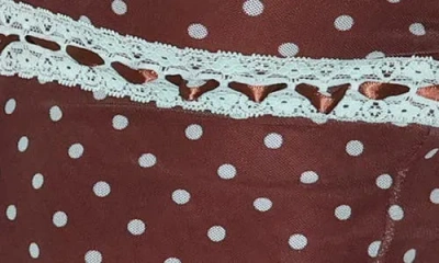 Tiger Mist Amara Lace Crop Camisole In Burgundy