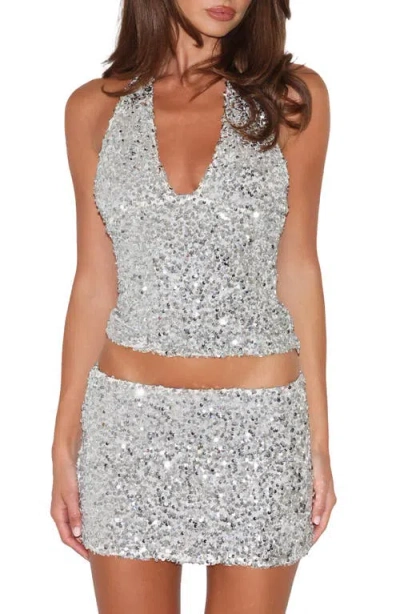 Tiger Mist Reilynn Top In Silver