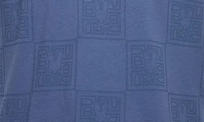 Psycho Bunny Kids' Gio Allover Logo Print Pima Cotton T-shirt In Blue