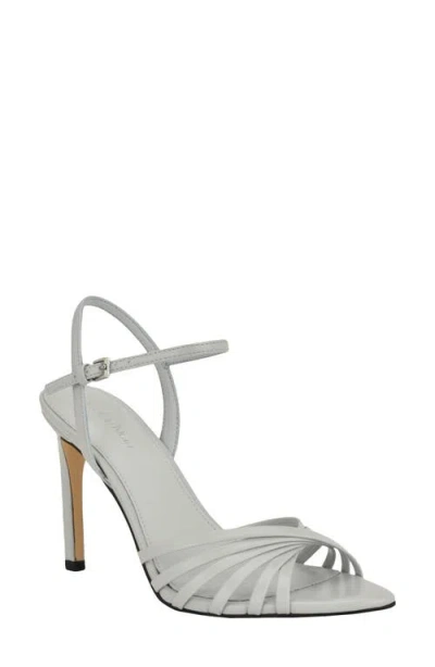 Calvin Klein Daniella Ankle Strap Pointed Toe Sandal In White