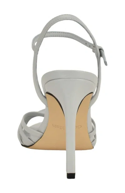 Calvin Klein Daniella Ankle Strap Pointed Toe Sandal In White