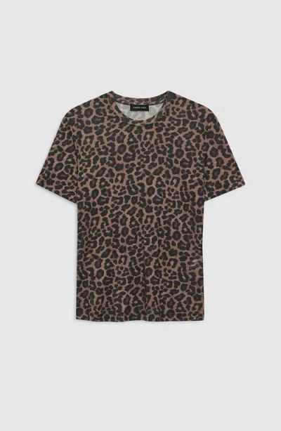 Anine Bing Beth Mini Dress Black And Brown Leopard In Animal Print