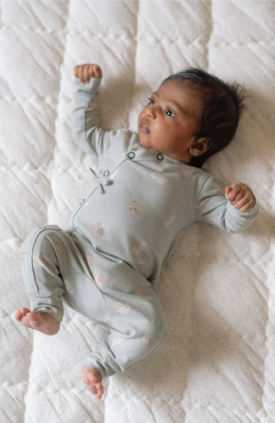 Pehr Littles Snap Front Organic Cotton Romper In Animal Print