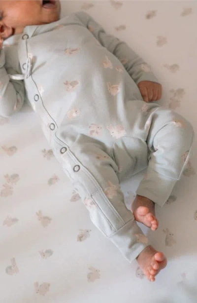 Pehr Littles Snap Front Organic Cotton Romper In Animal Print