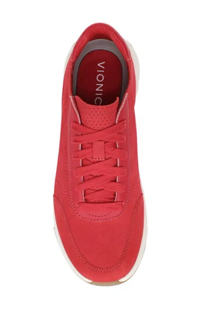 Vionic Uptown Nubuck Sneaker In Red