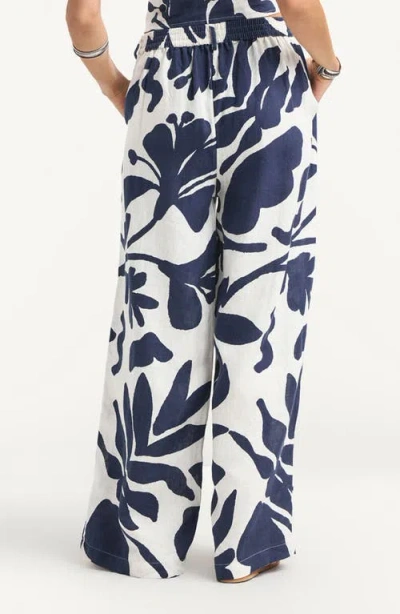 Vitamin A ® The Getaway Linen Cover-up Pants In Blue