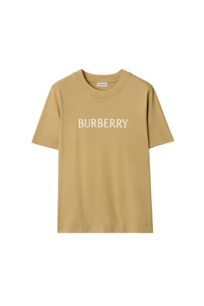 Burberry Logo Cotton T-shirt In Multi