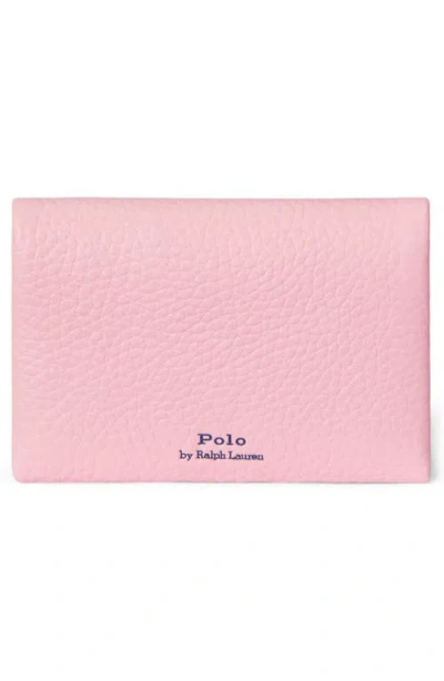 Polo Ralph Lauren Polo Play Leather Snap Card Case In Pink