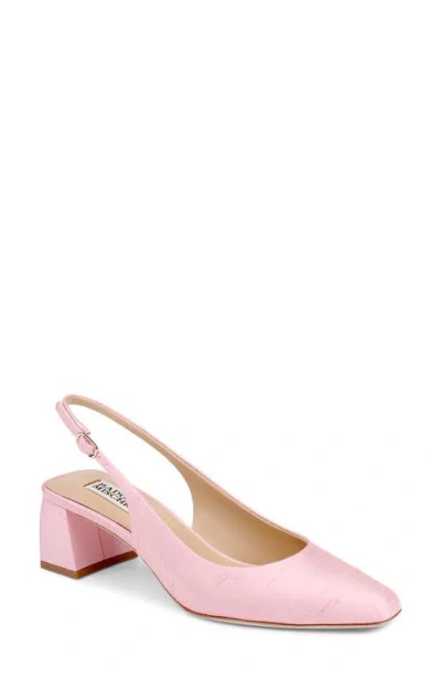 Badgley Mischka Oaklee Block Heel Slingback Pump In Pink