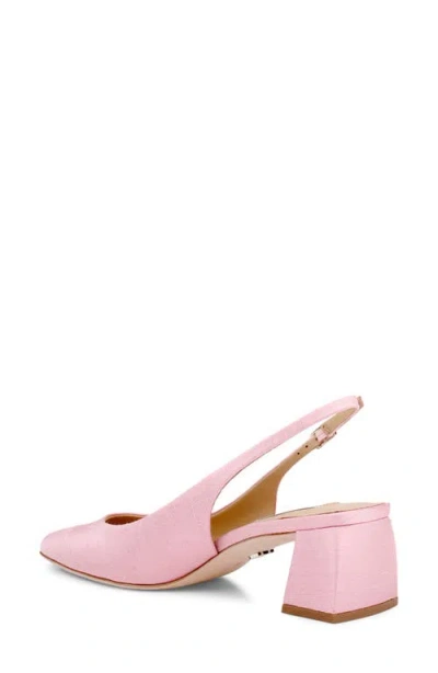 Badgley Mischka Oaklee Block Heel Slingback Pump In Pink