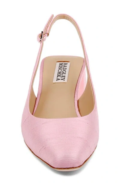 Badgley Mischka Oaklee Block Heel Slingback Pump In Pink