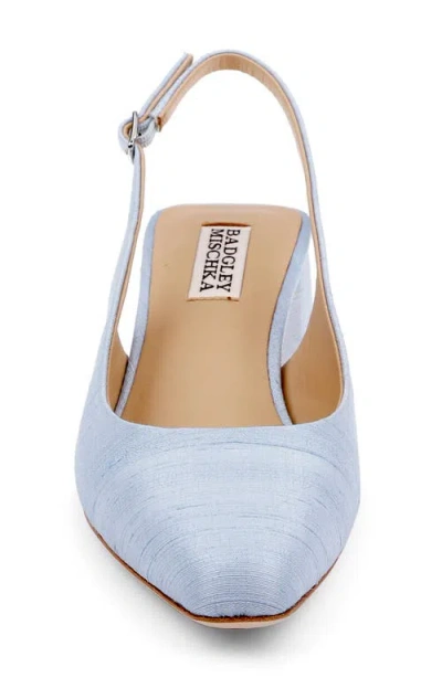 Badgley Mischka Oaklee Block Heel Slingback Pump In Blue