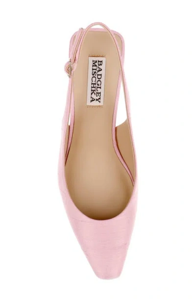 Badgley Mischka Oaklee Block Heel Slingback Pump In Pink