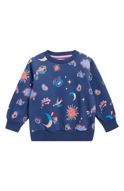 Mini Boden Kids' Relaxed Graphic Sweatshirt In Blue
