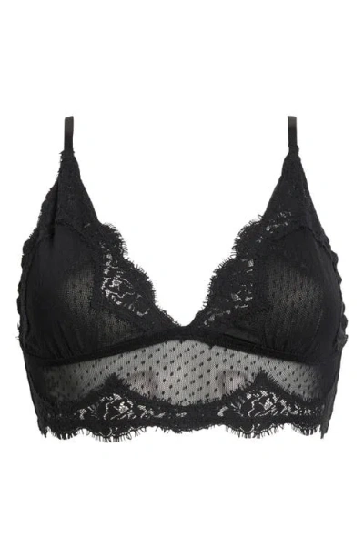 Free People Fiona Longline Bralette In Black