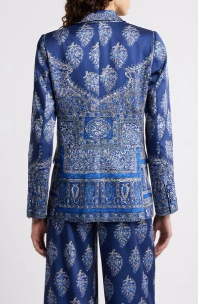 Kobi Halperin Maeve Mixed Paisley Print Satin Jacket In Multi