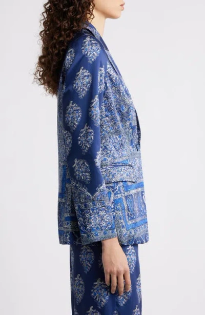 Kobi Halperin Maeve Mixed Paisley Print Satin Jacket In Multi