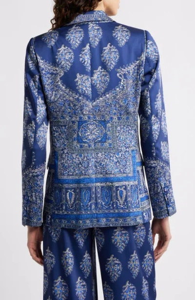 Kobi Halperin Maeve Mixed Paisley Print Satin Jacket In Multi