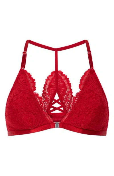 Hunkemoller Hunkemöller Whitney Lace Triangle Bralette In Red