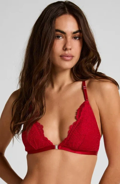 Hunkemoller Hunkemöller Whitney Lace Triangle Bralette In Red